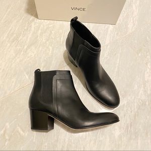 Vince new ankle booties with stretch ankle